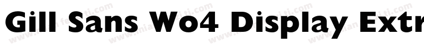 Gill Sans Wo4 Display Extra Bd字体转换